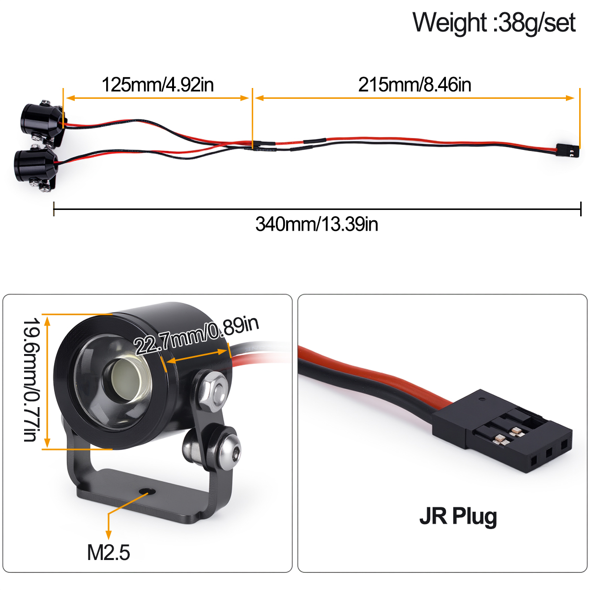 RC Car LED Light Headlight Spo - Drone Rc Bolide ulasan dan harga
