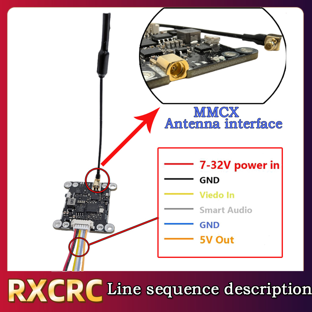 RXCRC 5.8G Module 48CH 1.6W VT - Drone Rc Transmitter And Receiver ulasan dan harga