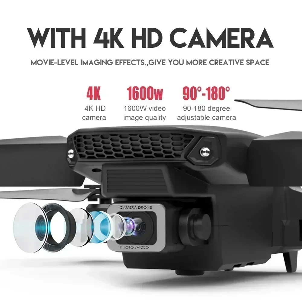 E88 Pro WIFI FPV Drone Wide An - Dron Rc Quadcopter ulasan dan harga