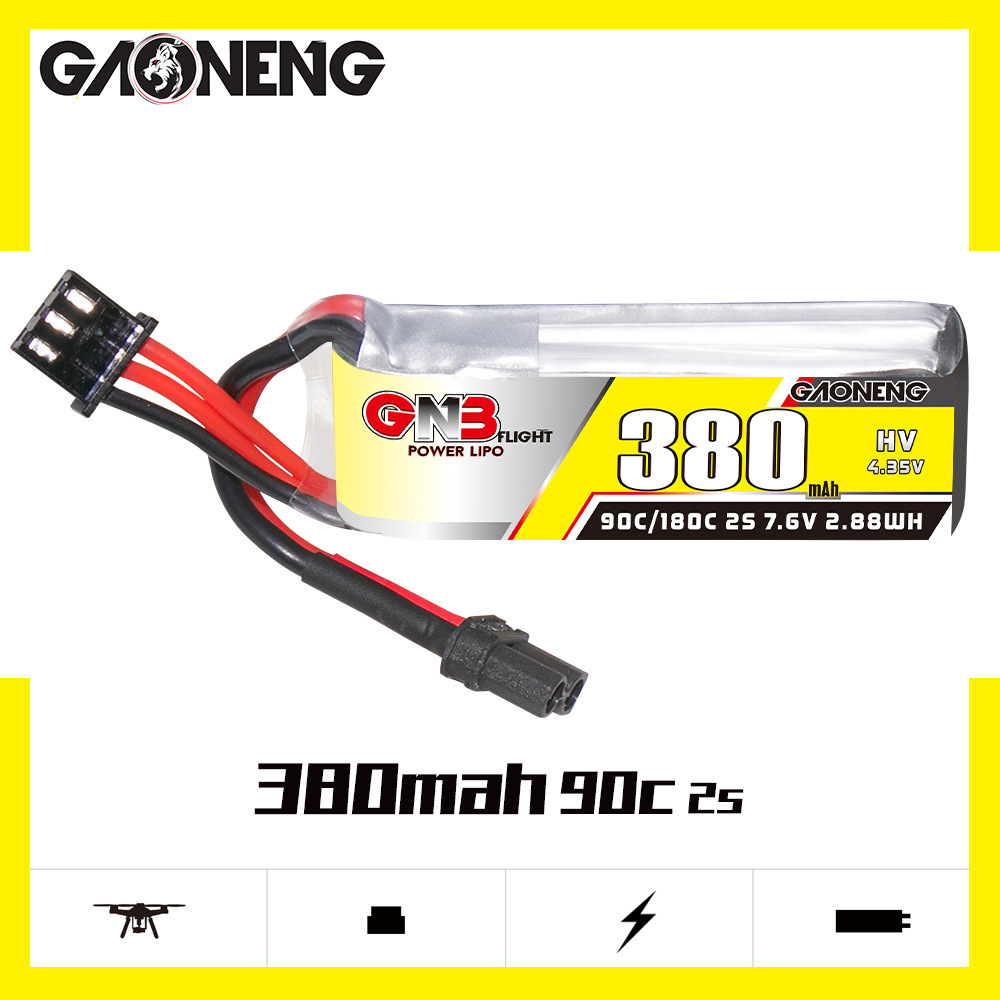 GNB 2S 7.6V 380mAh 90C/180C Li - Dron Rc Quadcopter ulasan dan harga